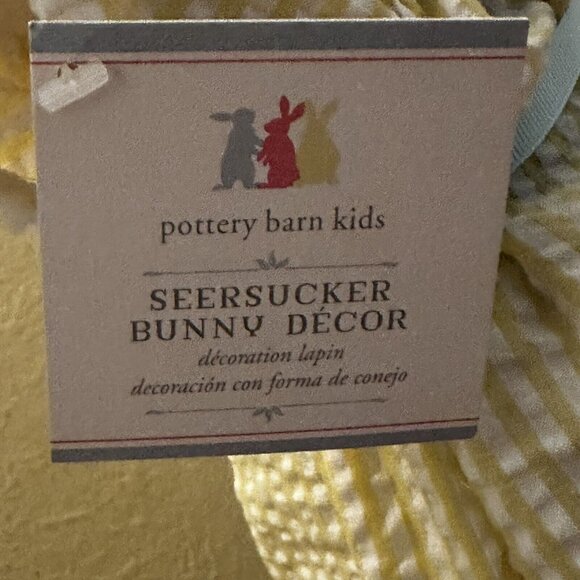 Pottery Barn Kids 32” Bunny Rabbit Set Couple Easter Freestanding Decor RARE Tag - Picture 12 of 16